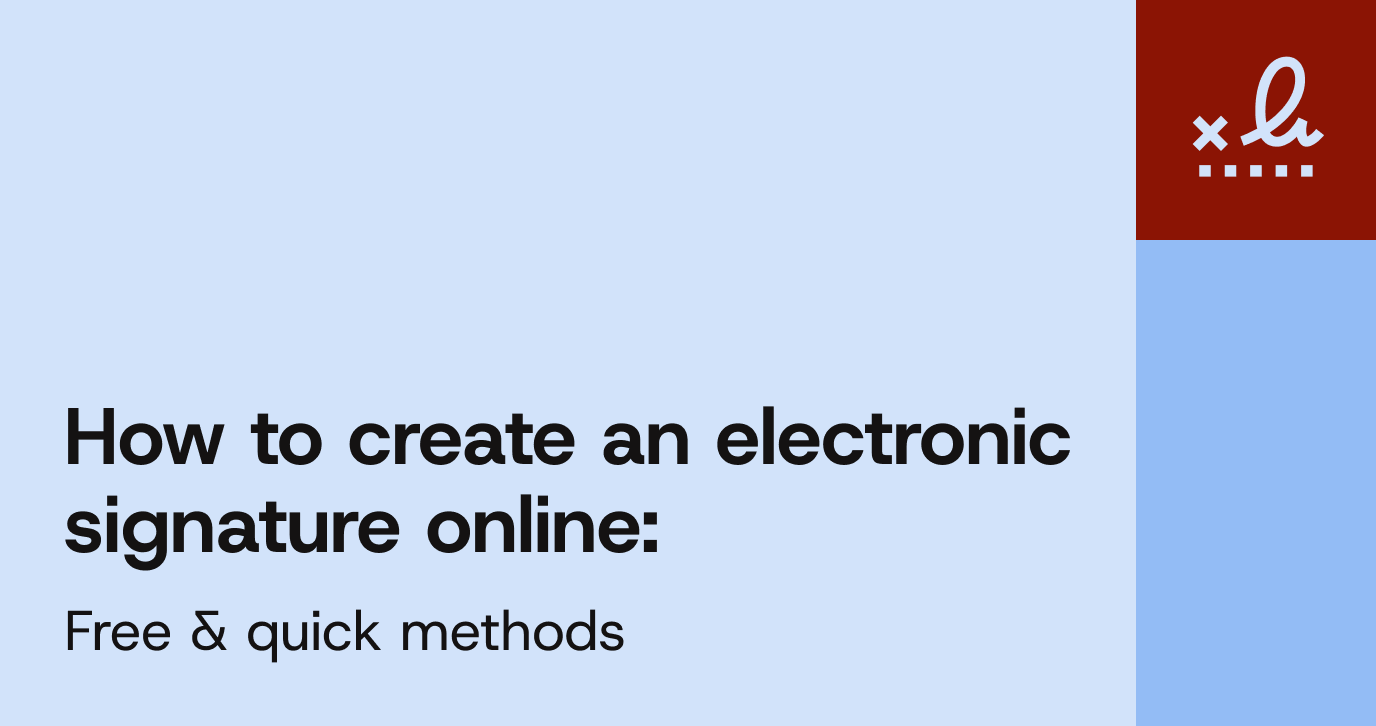 A blue blog cover image with text: How to create an eSignature online